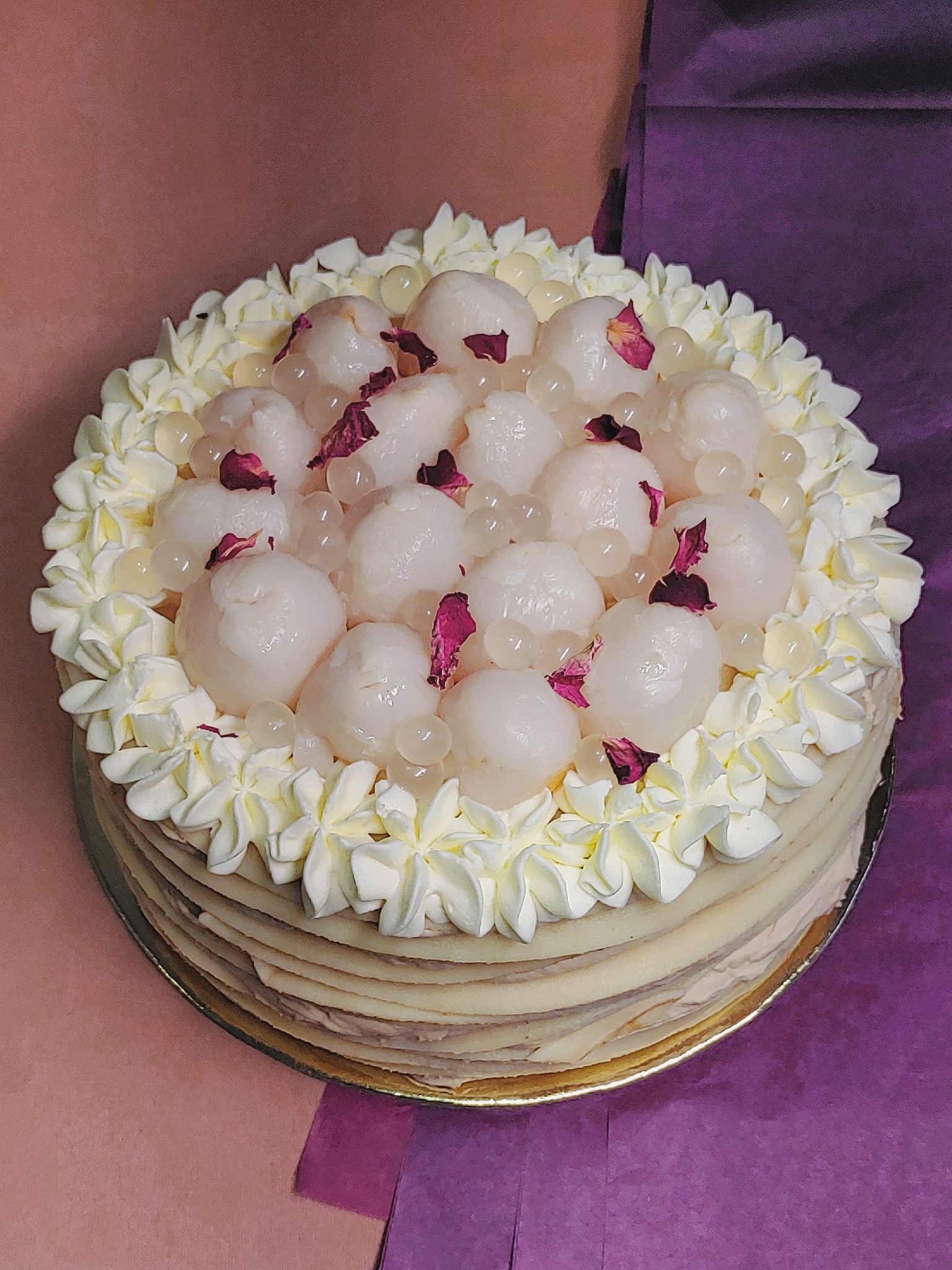 milk-tea-n-lychee-crepe-cake-icake-custom-birthday-cakes-shop-melbourne