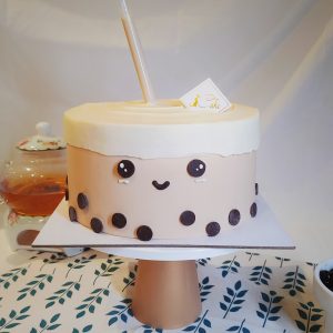 Boba tea buttercream cake | Birthday baking, Tea cakes, 10 birthday cake