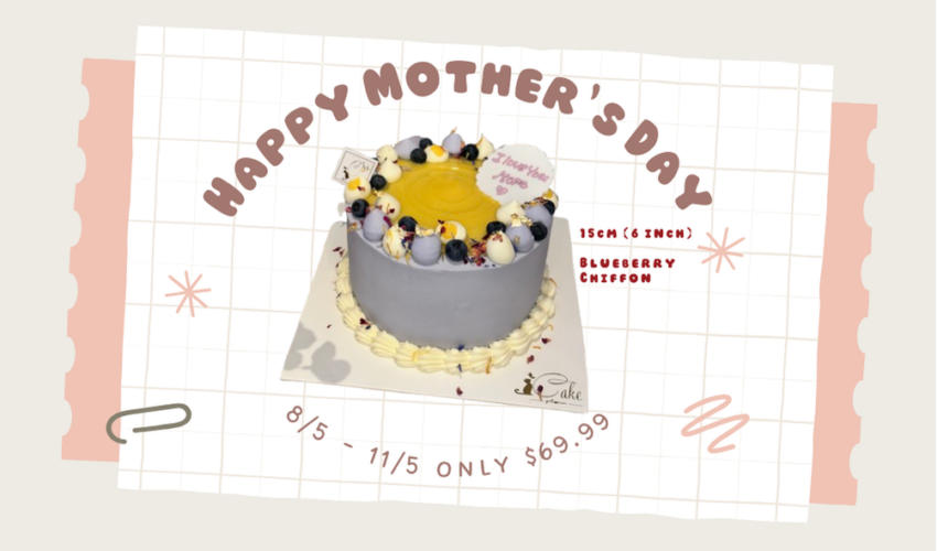 Blueberry Chiffon Cake – Lavender Cream & Golden Touch
