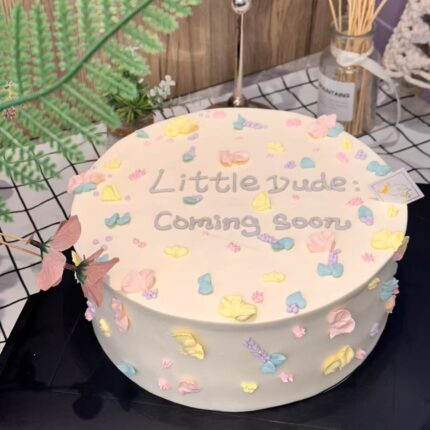 Alternative view of Pastel Floral Painted Cake – Celebration Cake | iCake Melbourne