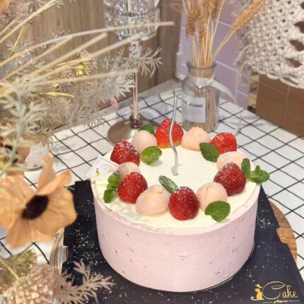 Alternative view of Strawberry Lychee Cake Melbourne – Fresh, Fruity and Elegant | iCake