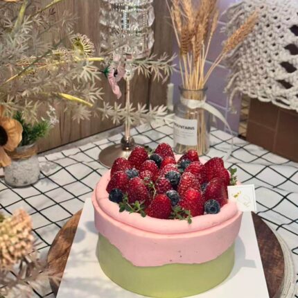 Alternative view of Strawberry Matcha Chiffon Cake