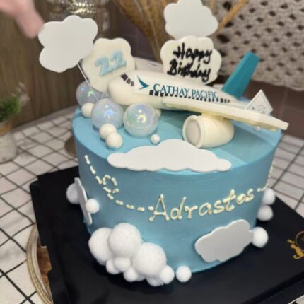 Alternative view of Fondant Airplane Cake – Fly High with Every Celebration