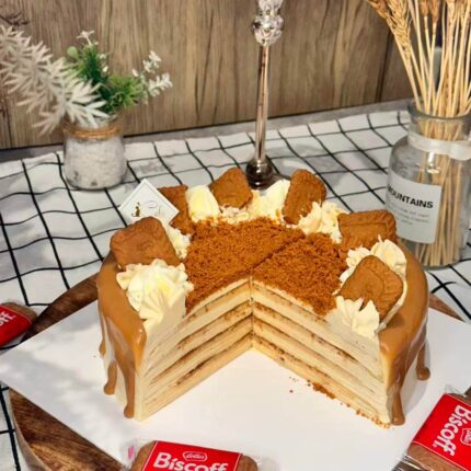 Alternative view of Biscoff Crepe Cake – Layers of Caramel Bliss by iCake Melbourne